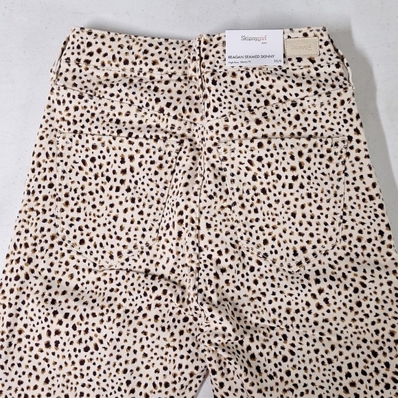 NWT! SkinnyGirl Reagan High-Rise Skinny Ankle Jeans - Cheetah Animal Print - Picture 7 of 10